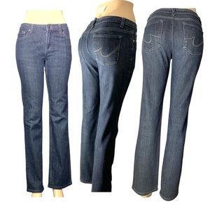 GASOLINE Women's Blue High Rice Straight Leg Jeans Size 4